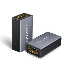 HDMI 中継アダプター（4K@60Hz 18Gbps ハイスピード 延長コネクター メス メス/2点セット） ブラック 送料　無料