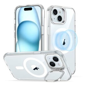 iPhone 15 Plus ケース MagSafe対応 の保護 隠れスタンド スマホケース 傷防止背面 クリア Classicシリ 送料　無料