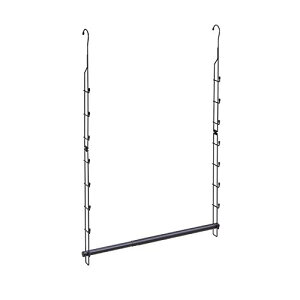 ベルカ 衣類収納 クローゼット吊り下げハンガー 伸縮タイプ 幅49~79×奥行6.5×高さ97.7cm ブラック 収納力アップ ハン 送料 無料