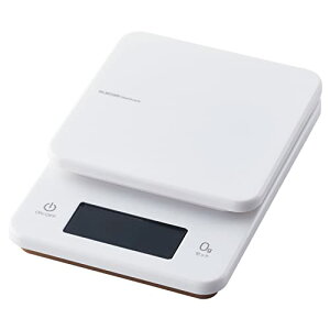 �G���R�� �L�b�`���X�P�[�� �ő�3kg �ŏ�0.5g�\�� �o�b�N���C�g�t 0g�\�� �����d���I�t �z���C�g HCSKSA01WH �����@����