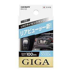 J[CgCARMATE CZXv LED GIGA T10 5000KiȔF 100lm ԌΉ nCubhԁEA @