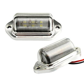 LED ナンバー灯 ライセンスランプ 小型 汎用 LED ナンバープレートライト 12V 24V兼用 6連 SMDチップ ホワイト 送料　無料