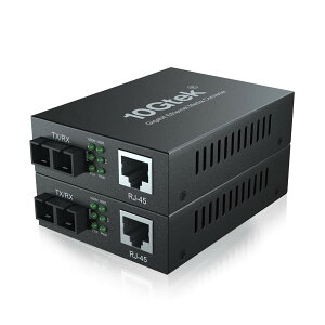 10Gtek �M�K�r�b�g �����f�B�A�R���o�[�^�[ �V���O�����[�h �f���A���|�[�g 1.5Gb / s 1000BaseX to 10/100/1