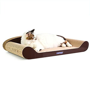 DEKU 猫 爪研ぎソファ 猫の爪とぎ 猫の段ボールベッド 耐久 性と快適さを兼ね備えた 猫 つめとぎ 猫おもちゃ 爪磨きベッド猫休憩 したりし