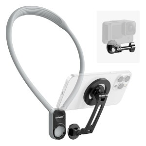 磁気 ネックレス式マウント カメラ首掛け ネックホルダー アクションカメラとスマホ用 落下防止 ハンズフリー コンパチブル ihone 15