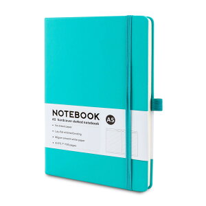 JUNAR Dotted Jornal Notebook�C192 aes A5 Hardcov Notebook with Bookmark