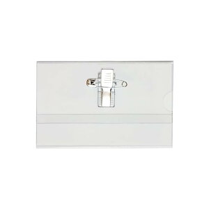 YIXLY 名札 ネームホルダー 名刺型 名札ホルダー 50枚セット クリップ&安全ピン付両用 カード イベント スタッフ パス パスケース