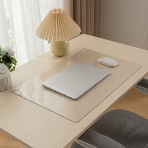 透明 デスクマット 学習机マット 40x80cm 厚さ1.5mm V製 大型マウスパッド 子供 机マット 円形の端 耐熱性 防水 滑り止め 帯電