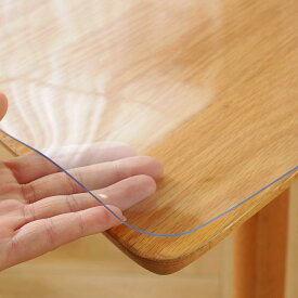 テーブルクロス 透明 85x180cm 厚さ2mm PVC（ポリ塩化ビニル）素材 テーブルマット クリア 防水 耐熱 無臭 デスクマット テーブルカバー 縮みなし