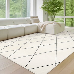 HAOOO カーペット ラグ ラグマット 約3畳 北欧 アンティーク 幾何学柄 ふわふわ 滑り止め ホットカーペット対応 防音 洗濯可能 オール