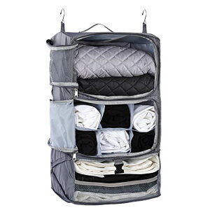 ABIORAタビトラ 吊り下げ収納バック 収納ボックス トラベルポーチ 旅行グッズ 圧縮ポーチ 吊り下げ トラベルクローゼット インナーバッグ