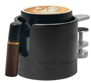 FBOL 飲み物ホルダー スペース節約 カップホルダー 卓上 ドリンクホルダー デスク 木製 穴あけ不要 合金製 耐荷重5キロ マグカップドリン