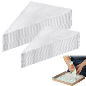 Liroyal 絞り袋 製菓用200枚セット絞り出し袋 クリーム しぼり袋 使い捨て絞り袋 厚め お菓子作り ケーキ 業務用 中+小さい