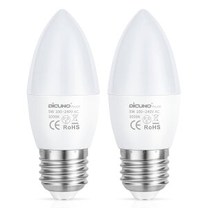 LED電球 E26口金 シャンデリア 5W 40W形相当 450LM 電球色 3000K Ra98+ 高演色A100V240V 非調光 2個入