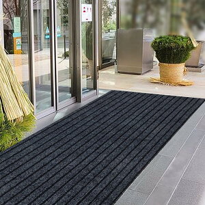 LULULIFE 玄関マット 120*300cm 厚め版(厚さ5mm) 高密度 屋外マット TE エコ無毒無臭 新型素材 ドアマット スタンダー