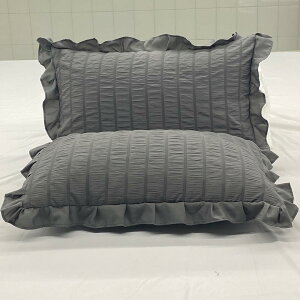 枕カバー 2枚セット ピローケース 43x63 かわいい フリル シアサッカー生地 封筒式 まくらかばー 優しい肌触り 柔らかい 洗い替え 速