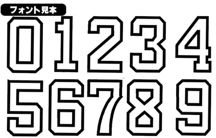 楽天市場】納期注意【数字ワッペン/特大（タテ約20センチ）】ふち刺繍 