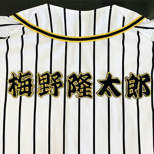 納期注意【阪神タイガース 刺繍ワッペン 梅野 名前】梅野隆太郎/クリスマスプレゼント/阪神ファン/カスタマイズ/カスタム/派手/応援歌/ユニフォーム/優勝/プロ野球/刺繍/刺しゅう/ワッペン/