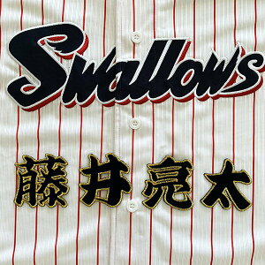 納期注意【東京ヤクルトスワローズ 刺繍ワッペン 藤井 名前】藤井亮太/プロ野球/刺繍/刺しゅう/ワッペン/応援グッズ【SG】/クリスマス/
