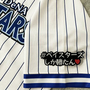 納期注意【横浜DeNAベイスターズ 刺繍ワッペン ベイスターズしか勝たん】応援/応援グッズ/ユニフォーム/横浜ファン/カスタマイズ/カスタム/派手/プロ野球/刺繍/刺しゅう/ワッペン