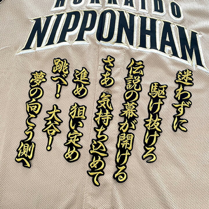 楽天市場】納期注意【日本ハムファイターズ 刺繍ワッペン 大谷 応援歌