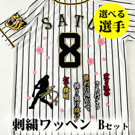 納期注意【阪神タイガース 刺繍ワッペン 3点 B セット】【黒】【ピンク】/選べる選手/応援歌/ユニフォーム/優勝/阪神/tigers/プロ野球/刺しゅう/ワッペン/応援グッズ/佐藤/中谷/北條/高山/藤浪/糸井/梅野/糸原/近本/大山/才木/中野/森下