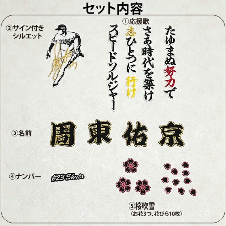 楽天市場】納期注意【ソフトバンク ホークス 刺繍ワッペン 5点セット 