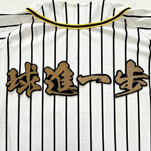 納期注意【阪神タイガース 刺繍ワッペン 球進一歩 毛筆】藤川球児監督/応援歌/ユニフォーム/優勝/プロ野球/刺繍/刺しゅう/ワッペン/応援グッズ/クリスマス/クリスマスプレゼント/かっこい