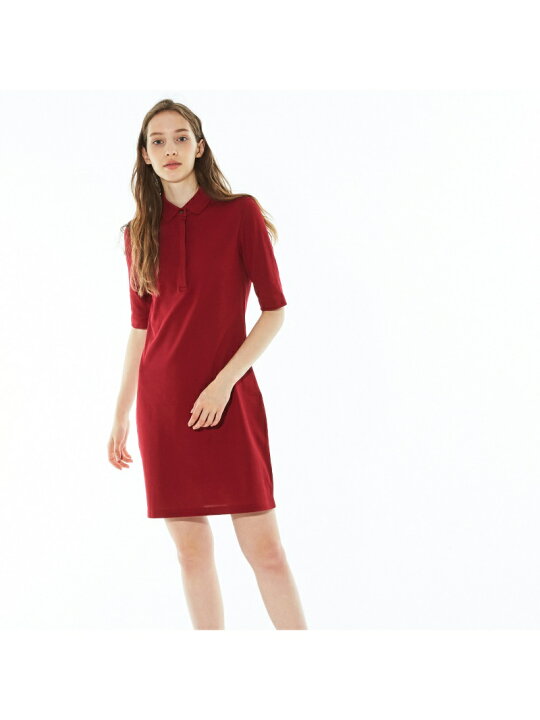 楽天市場 Sale 50 Off スリムフィットポロシャツドレス 5分袖 Lacoste ラコステ ワンピース シャツワンピース レッド ブラック ネイビー Rba E 送料無料 Rakuten Fashion Lacoste ラコステ