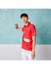 【SALE／40%OFF】「ノバク・ジョコビッチ」テニスボールグラフィックウルトラドライポロシャツ LACOSTE ラコステ トップス ポロシャツ レッド オレンジ ブルー【RBA_E】【送料無料】[Rakuten Fashion]