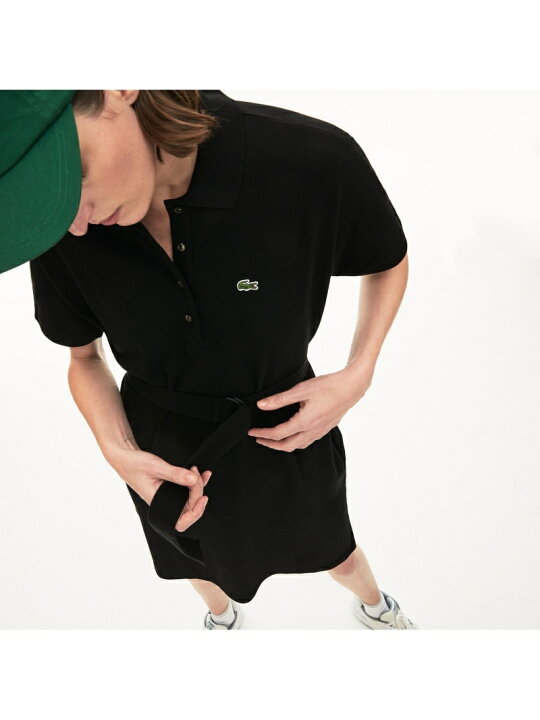 楽天市場 Sale 50 Off キモノスリーブワイドポロドレス Lacoste ラコステ ワンピース シャツワンピース ブラック Rba E 送料無料 Rakuten Fashion Lacoste ラコステ