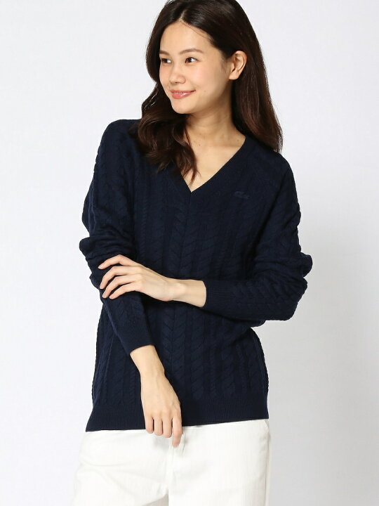 楽天市場】【SALE／50%OFF】Vネックローゲージニットセーター LACOSTE 