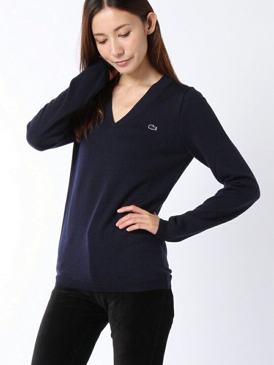 楽天市場】【SALE／30%OFF】(W)ウール Vネック ニット (長袖) LACOSTE