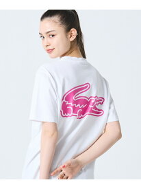 【オンライン限定】LACOSTE オーバーサイズ バック プリント Tシャツ LACOSTE ラコステ トップス カットソー・Tシャツ ネイビー パープル ホワイト グレー ブラック グリーン【送料無料】[Rakuten Fashion]