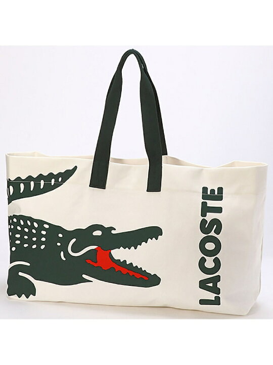 楽天市場】【SALE／47%OFF】BEACHPACKワニロゴプリントトートバッグ 
