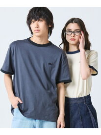 【オンライン限定】LACOSTE ワンポイントロゴ リンガーTシャツ LACOSTE ラコステ トップス カットソー・Tシャツ ベージュ ネイビー ブラック ホワイト【送料無料】[Rakuten Fashion]