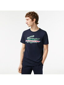 【SALE／40%OFF】ミックスグラフィックウルトラドライTシャツ LACOSTE ラコステ トップス カットソー・Tシャツ ネイビー ホワイト グリーン【RBA_E】【送料無料】[Rakuten Fashion]