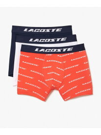 マイクロファイバープリントトランクショーツ3パック LACOSTE ラコステ インナー・ルームウェア ボクサーパンツ・トランクス ネイビー グレー グリーン ブルー【送料無料】[Rakuten Fashion]