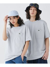 鹿の子地ポケット半袖Tシャツ LACOSTE ラコステ トップス カットソー・Tシャツ ピンク カーキグリーン グレー ホワイト ネイビー グリーン ブラック【送料無料】[Rakuten Fashion]
