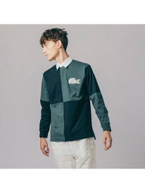 【SALE／30%OFF】カラーブロックラガーシャツ LACOSTE ラコステ トップス ポロシャツ ネイビー イエロー ホワイト グリーン レッド【RBA_E】【送料無料】[Rakuten Fashion]