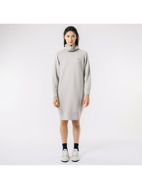 楽天市場】ミドルゲージタートルネックニットドレス LACOSTE ラコステ 