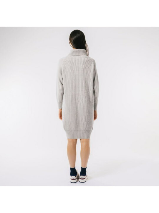 楽天市場】ミドルゲージタートルネックニットドレス LACOSTE ラコステ 