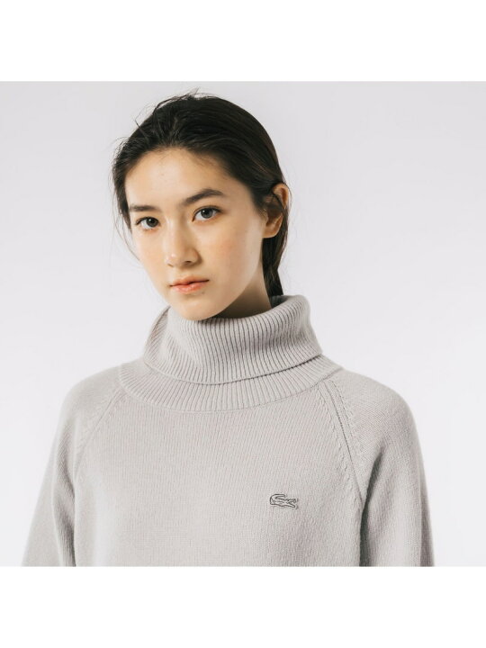 楽天市場】ミドルゲージタートルネックニットドレス LACOSTE ラコステ 
