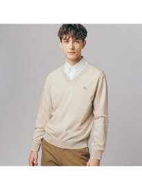 【SALE／30%OFF】ウォッシャブルウールVネックニットセーター LACOSTE ラコステ トップス ニット グリーン ブラック ネイビー ブラウン グレー【RBA_E】【送料無料】[Rakuten Fashion]