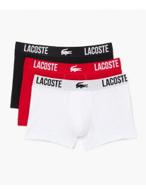 コットンクロックウェストトランクショーツ3パック LACOSTE ラコステ インナー・ルームウェア ボクサーパンツ・トランクス ブルー ブラック【送料無料】[Rakuten Fashion]