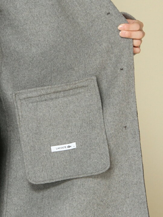 楽天市場】(W)ダブルニットロングコート LACOSTE ラコステ ジャケット 