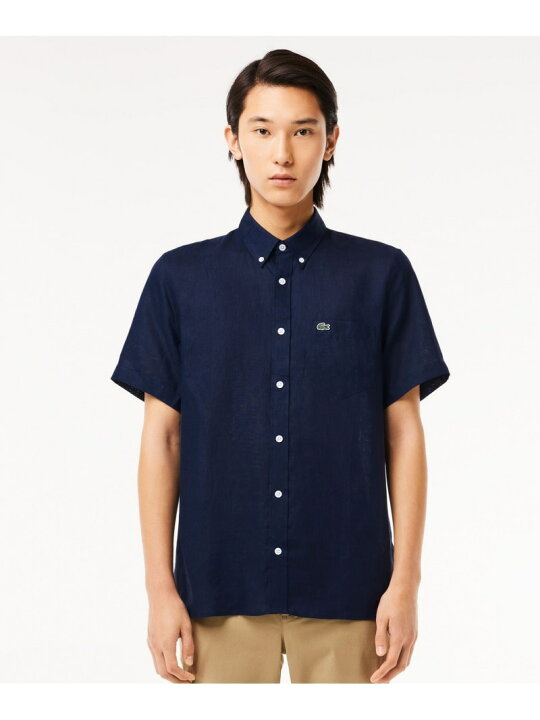楽天市場】リネンボタンダウンシャツ LACOSTE ラコステ トップス 
