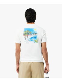 【SALE／30%OFF】2025マイアミオープンバックプリントTシャツ LACOSTE ラコステ トップス カットソー・Tシャツ ホワイト【RBA_E】【送料無料】[Rakuten Fashion]