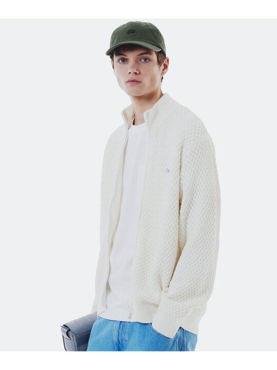 楽天市場】バスケットニット ダブルジップ ドライバーズニット LACOSTE 