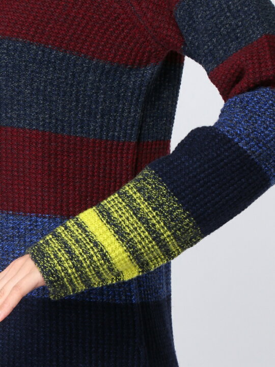 LACOSTE ラコステカラーブロックボーダーニットワンピース